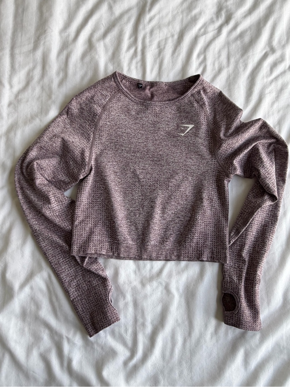 GYMSHARK- Vital Seamless Long Sleeve Crop Top. See measurements for size